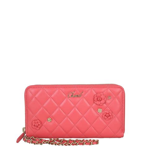 chanel pink camelia zip wallet 2010 2011|CHANEL Pre.